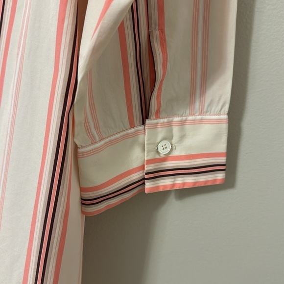 Caliban Women’s Striped Cotton Button Front Shirt Dress Sz 8 (IT 44) Classic - Picture 8 of 11